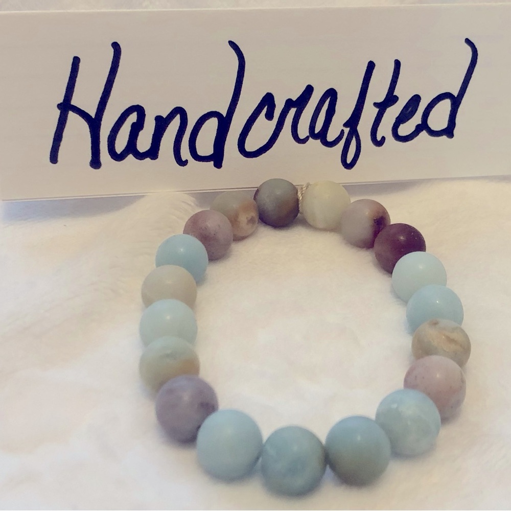 Frosted Amazonite  8mm Stretch Bracelet